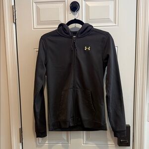 Under Armour Charcoal Hoodie with Yellow Logo